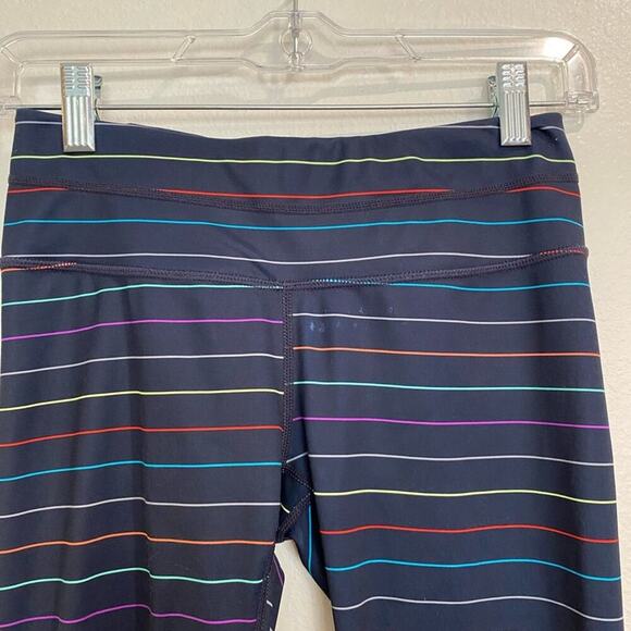 Athleta Multi Color Sonar Stripe Rainbow Crop Leggings Sz XS - Picture 3 of 12